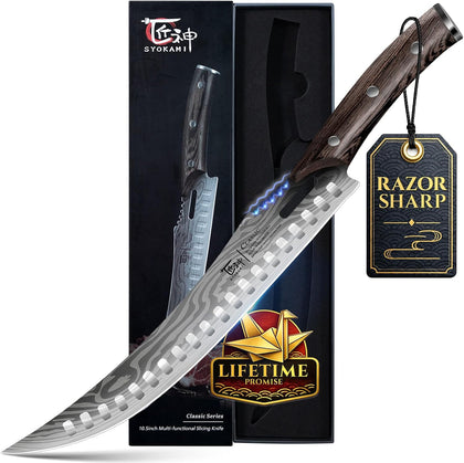 Butcher Breaking Knife for Meat Cutting, 10.5 Inch Carving Knife