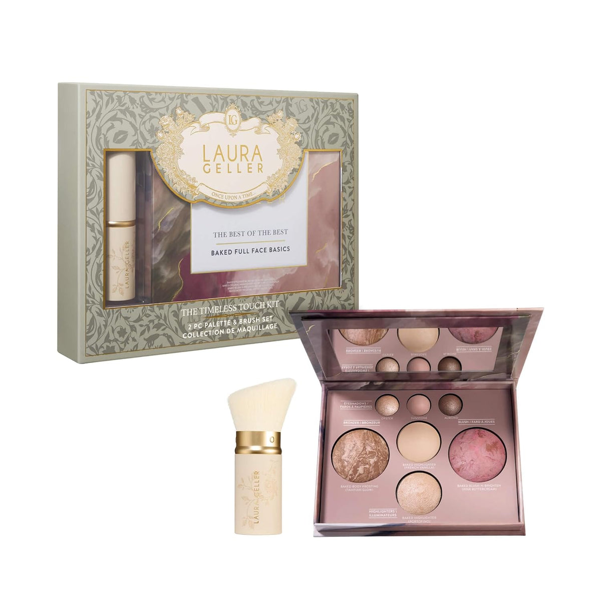 LAURA GELLER The Timeless Touch Kit | Amazon Exclusive - Giftable Makeup Set with All-in-One Face Palette +