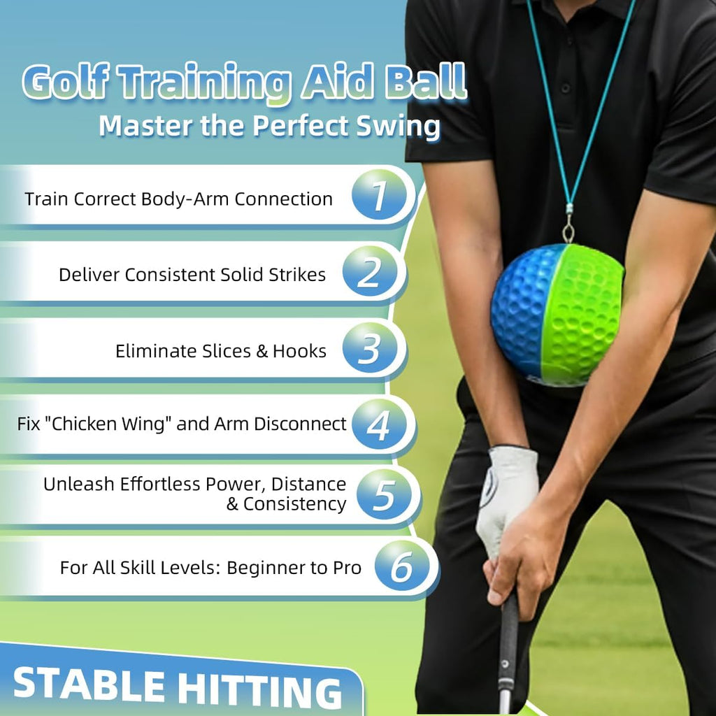 Golf Swing Trainer, Golf Training Aid Ball - Soft PU Foam Forearm Connection Ball & Practice Equipment & Posture