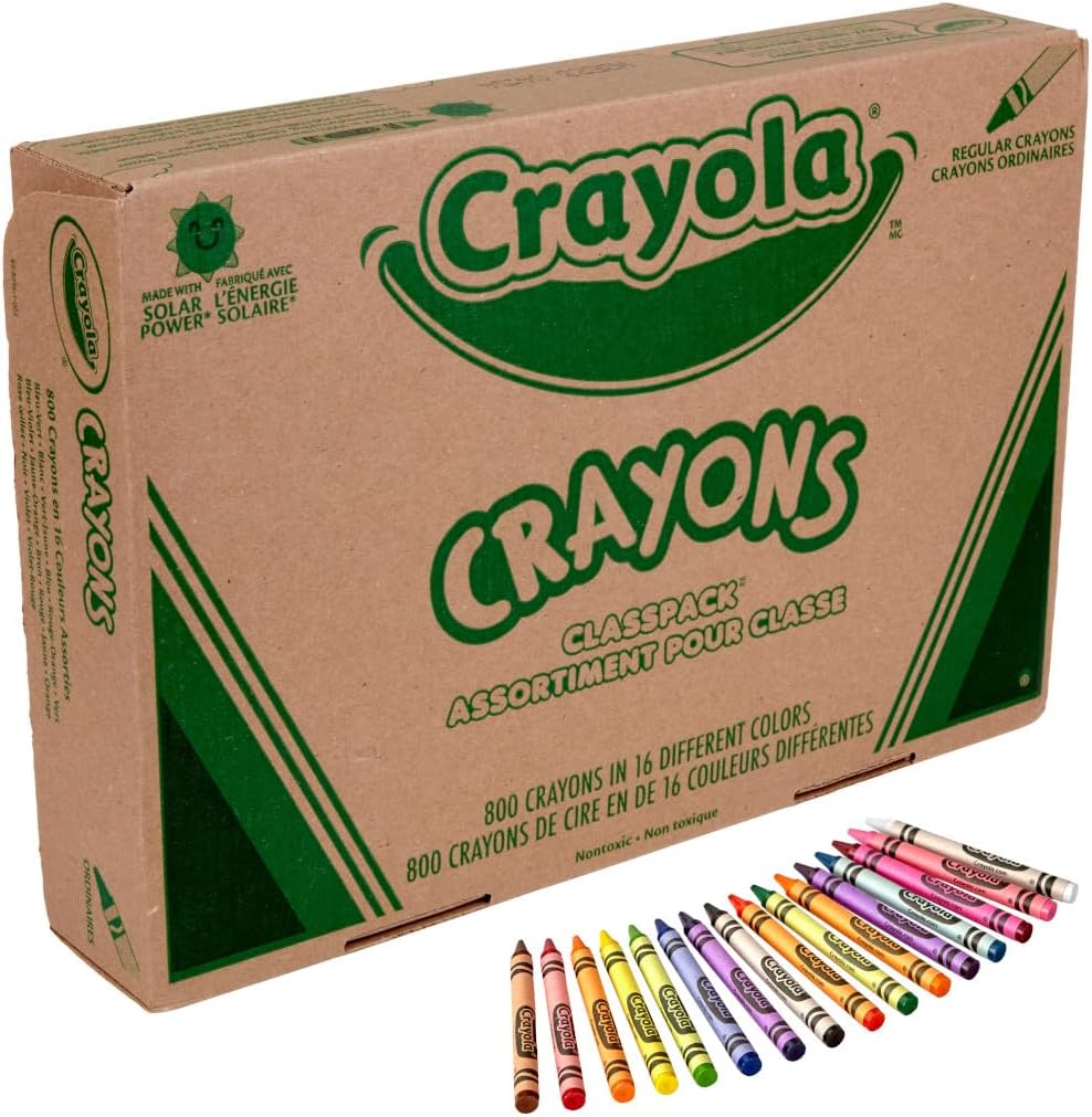 Crayon Classpack, Teacher Classroom Must Haves, Bulk Back to School Supplies, Elementary & Kindergarten Wishlist, 16
