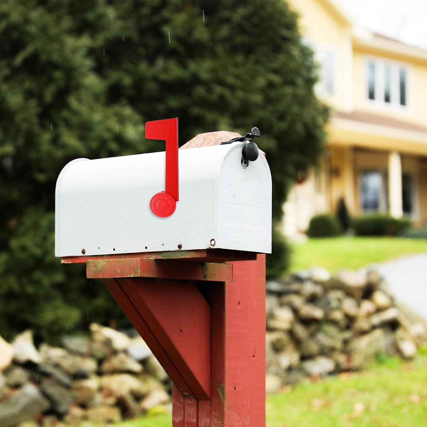 Mailbox Flag Replacement, Red Flag for Mailbox | Mailbox Hardware, Easy Installation, Suitable for Metal, Brick