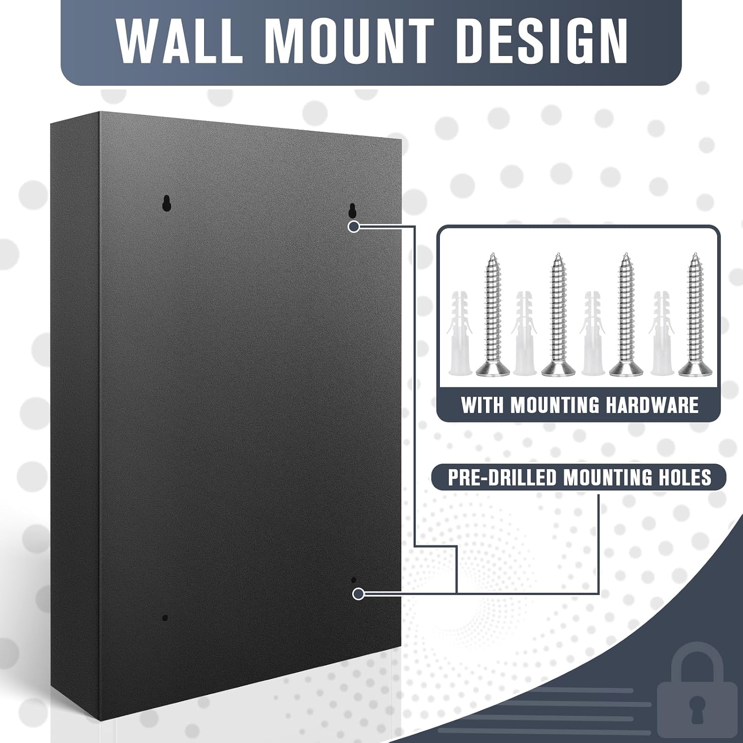 Key Cabinets, Key Organizer Box(64 Keys),Key Cabinet Wall Mount, Key Lock Box Wall Mount for Hotels Offices Property