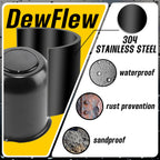2Pcs 3.74" Stainless Trailer Wheel Center Caps, 4.33" H Matte Black