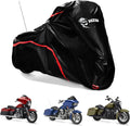 Motorcycle Cover Waterproof Outdoor, 420D All Season Weather Touring Protection Cover Storage fit up to 107"