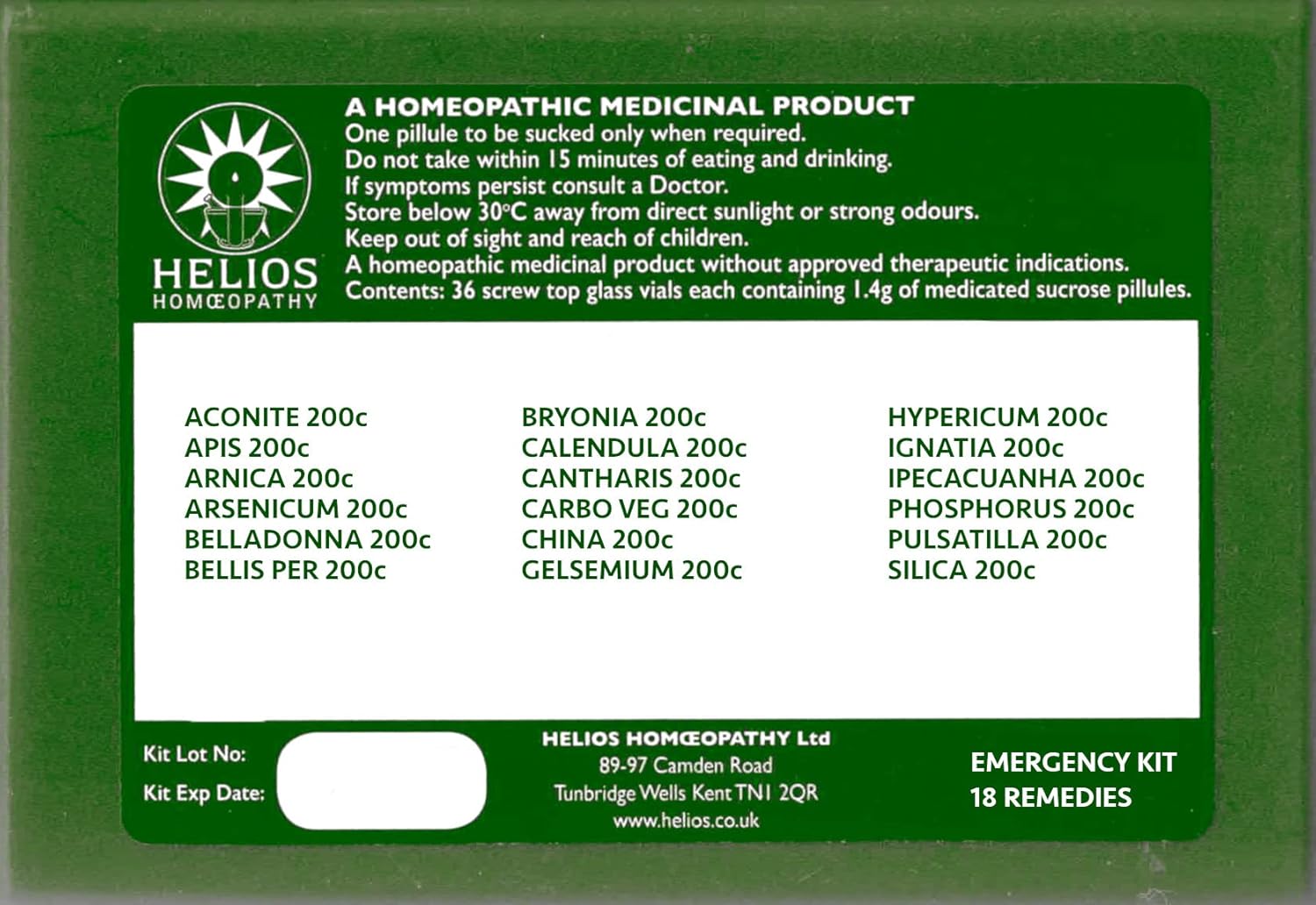 Homeopathic Accident and Emergency First Aid Kit