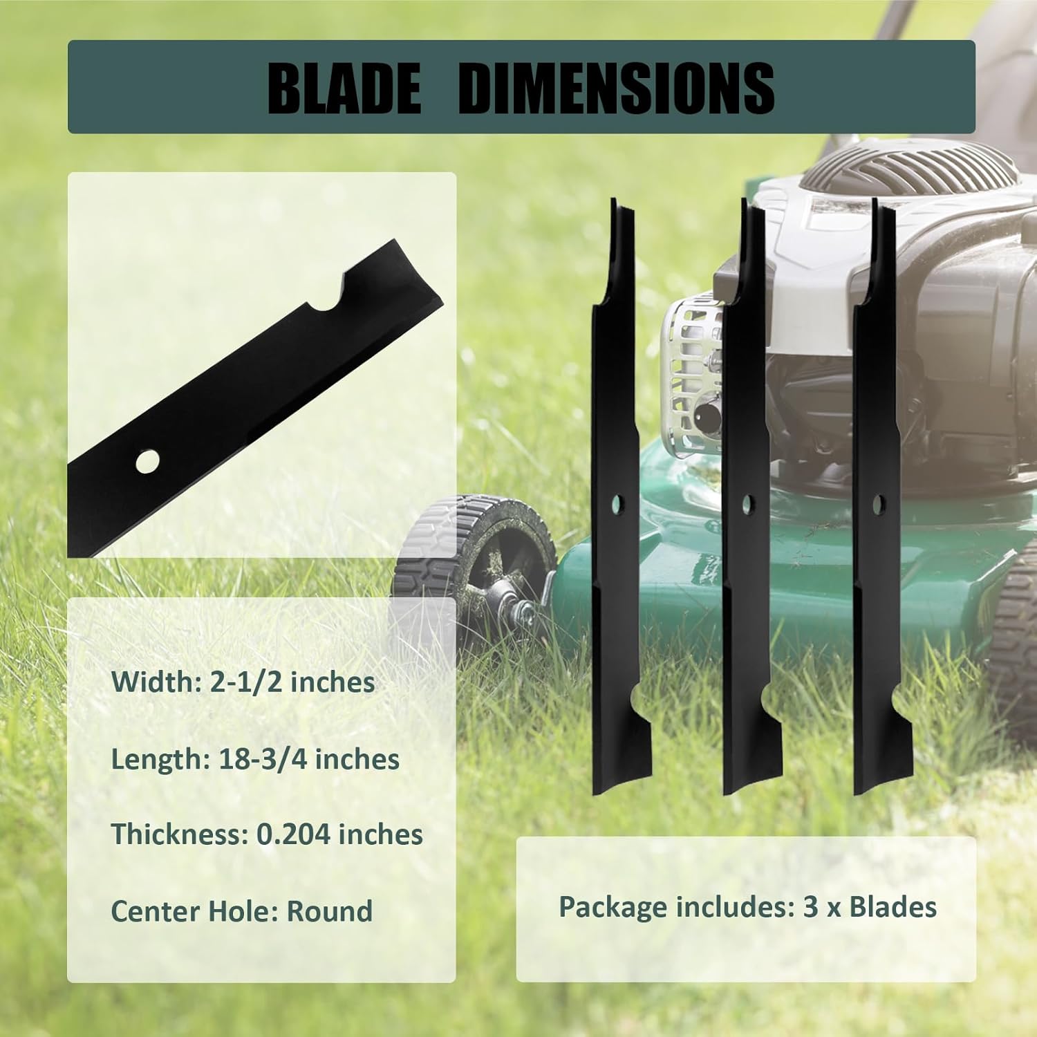 Replacement Lawn Mower High Lift Blades for 038-0005-00 - Compatible with Bad Boy 54" MZ Magnum Model Series Rotary
