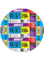 Armor lite Type Mc Aluminum Armored Cable, 12/3, 600 Volts, 250 Ft. Coil