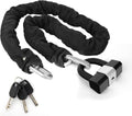 Heavy Duty Motorcycle Chain Lock 0.4In/10mm x 10 Ft with 17mm Thick Anti-Theft Cut Proof U-Lock and 3 Keys, Ideal for