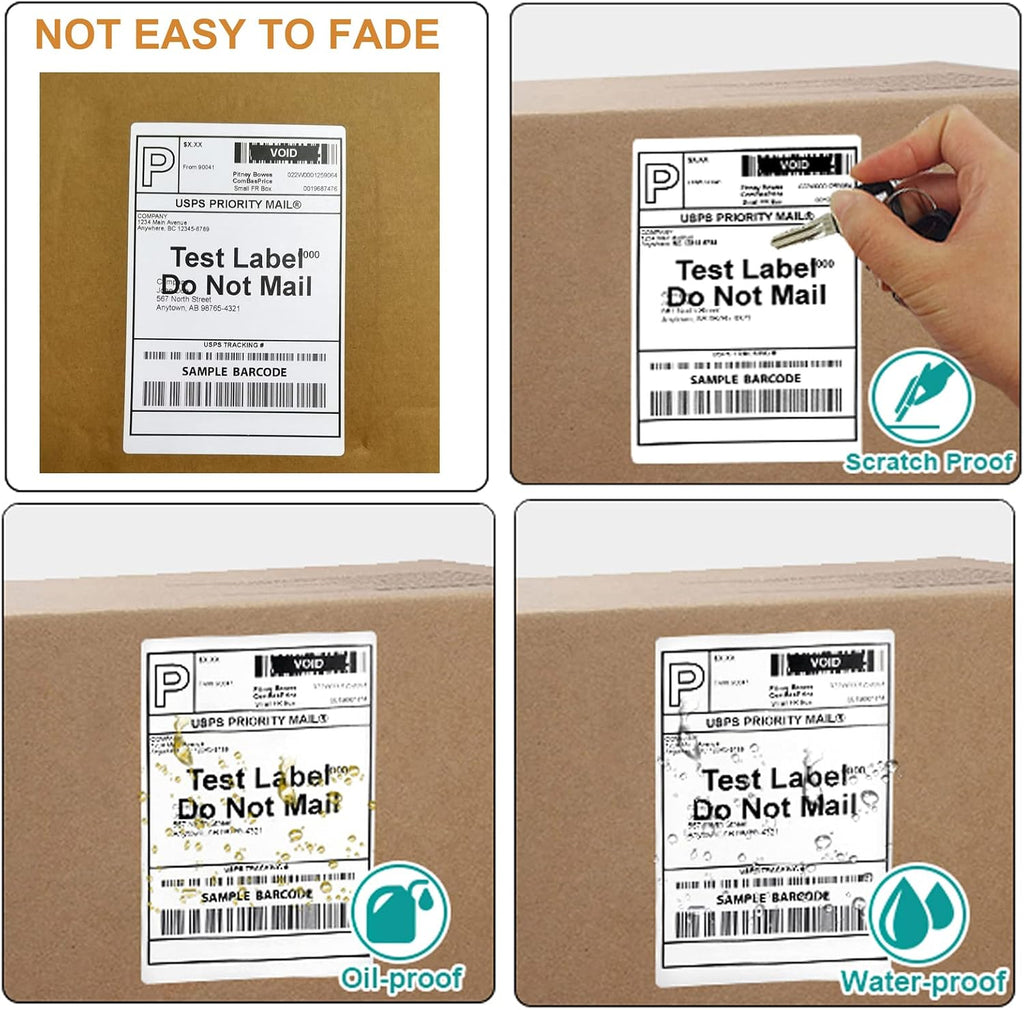 Thermal Labels 4x6 Direct Thermal Shipping Labels, 20 Rolls with 250 Labels/Roll, 1'' Core, Compatible Zebra 2844