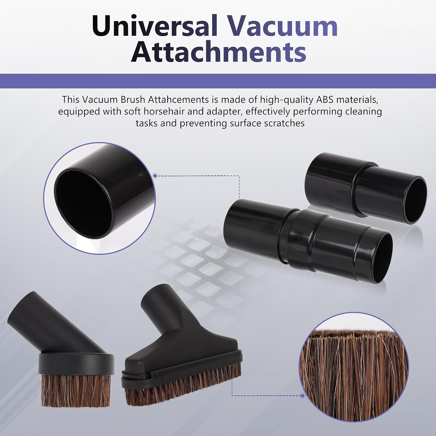 1 1/4 Inch(32mm) Vacuum Attachments for Shark Vacuum Brush Attachment,Replacment Horse Hair Brush Accessories Kit