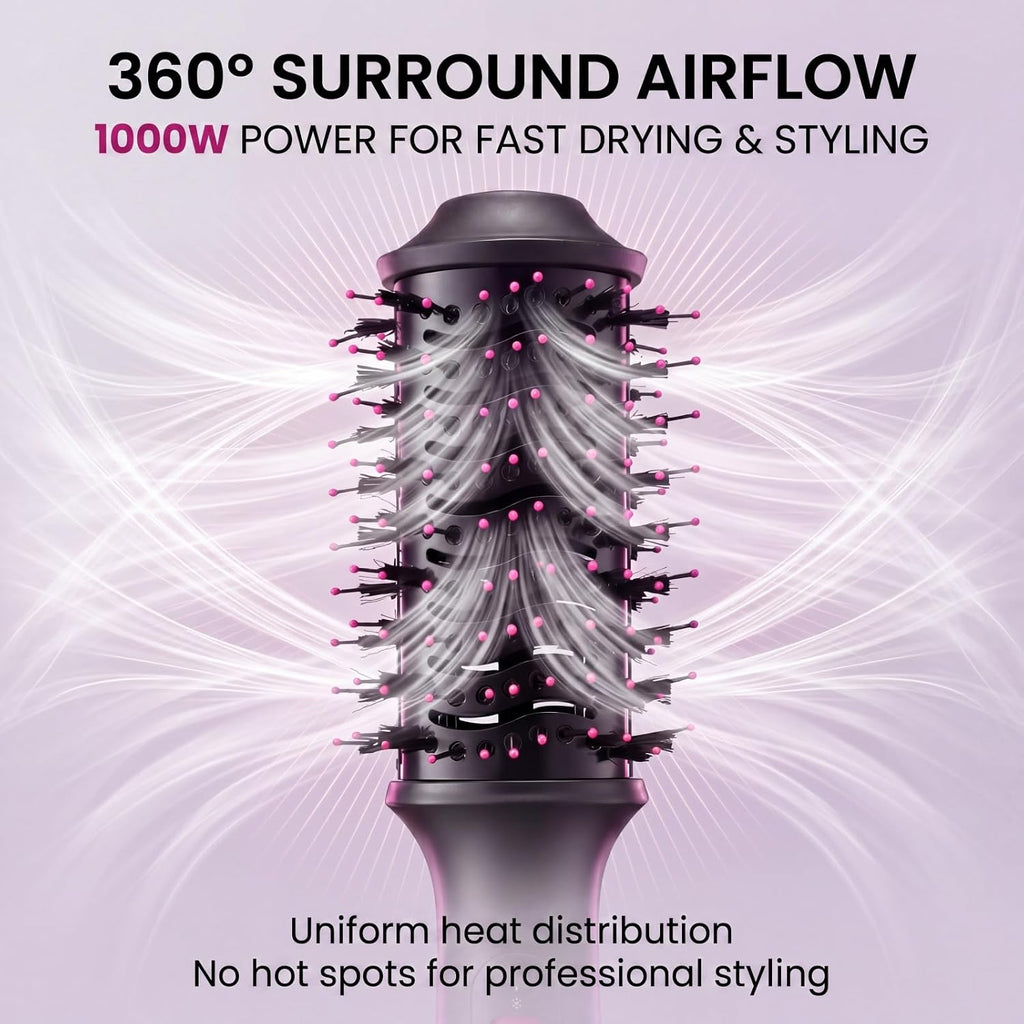 Hair Dryer Brush Blow Dryer 4-in-1 Hot Air Styler, Blowout Brush Hair Dryer Styler & Volumizer with Ionic |Oval Large
