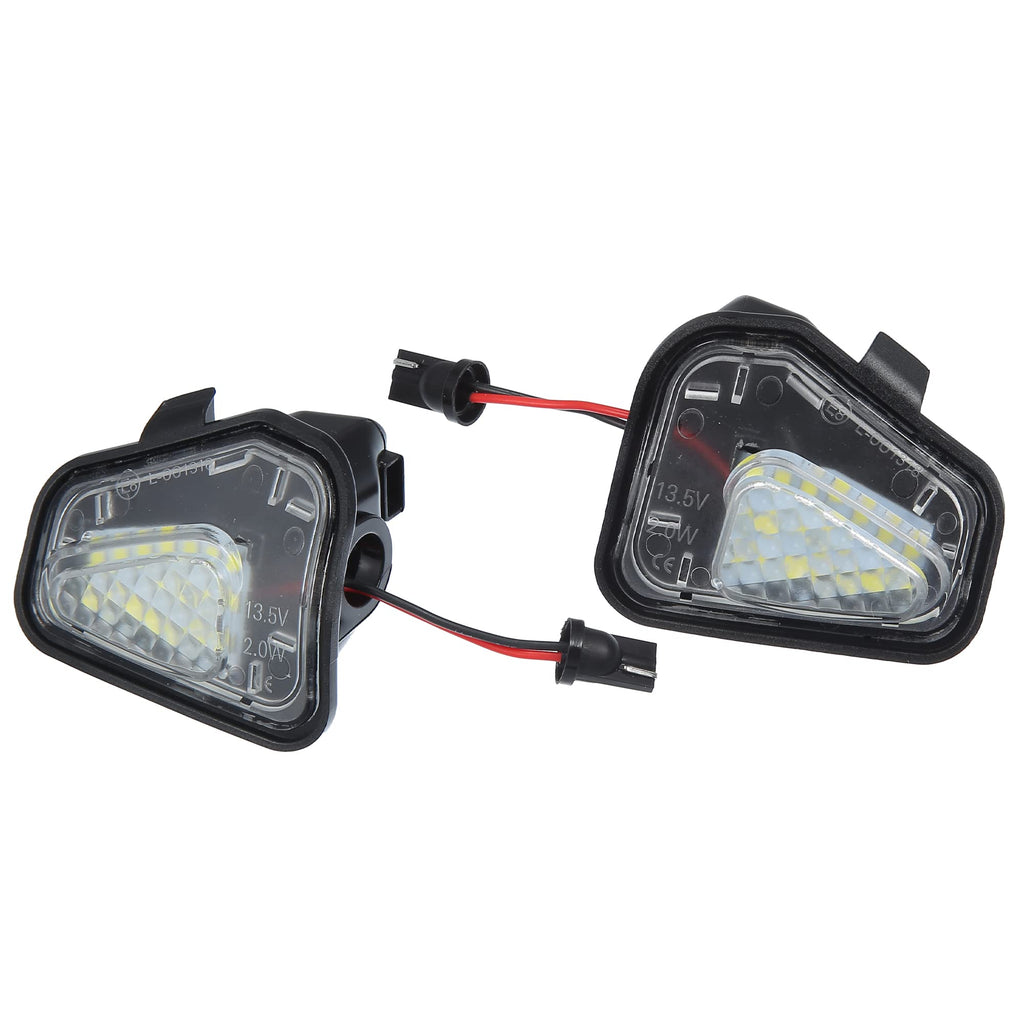X AUTOHAUX 1 Pair Side Mirror Puddle Light LED for VW CC 11-19 White