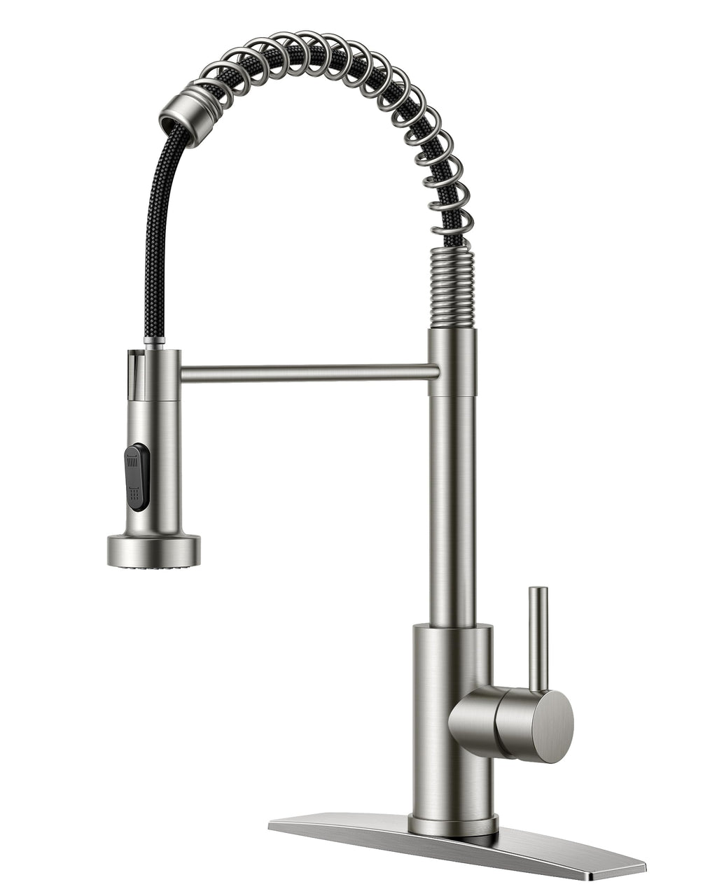 Kitchen Faucet Pull Down Sprayer, Classic High Arc, Brushed Nickel