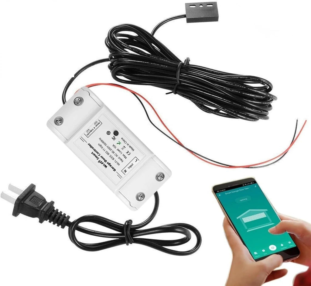 Smart Garage Door Opener – Compatible with Alexa, Google Assistant & Smart Life App – Universal WiFi Garage Door