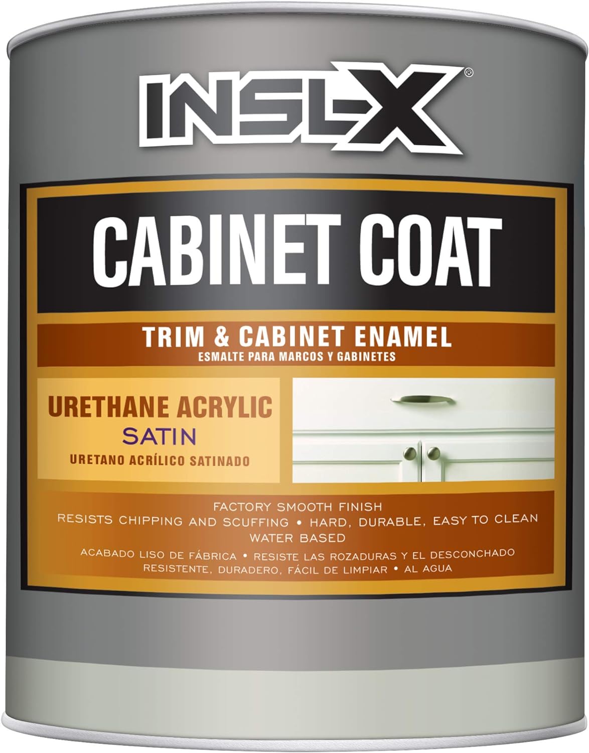 Stix Acrylic Waterborne Bonding Primer, 1 Quart, White Cabinet Coat - Urethane Acrylic Satin Sheen Enamel Cabinet