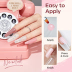 Poly Gel Nail Kit 6 Colors with 8W Nail Lamp Poly Extension Gel