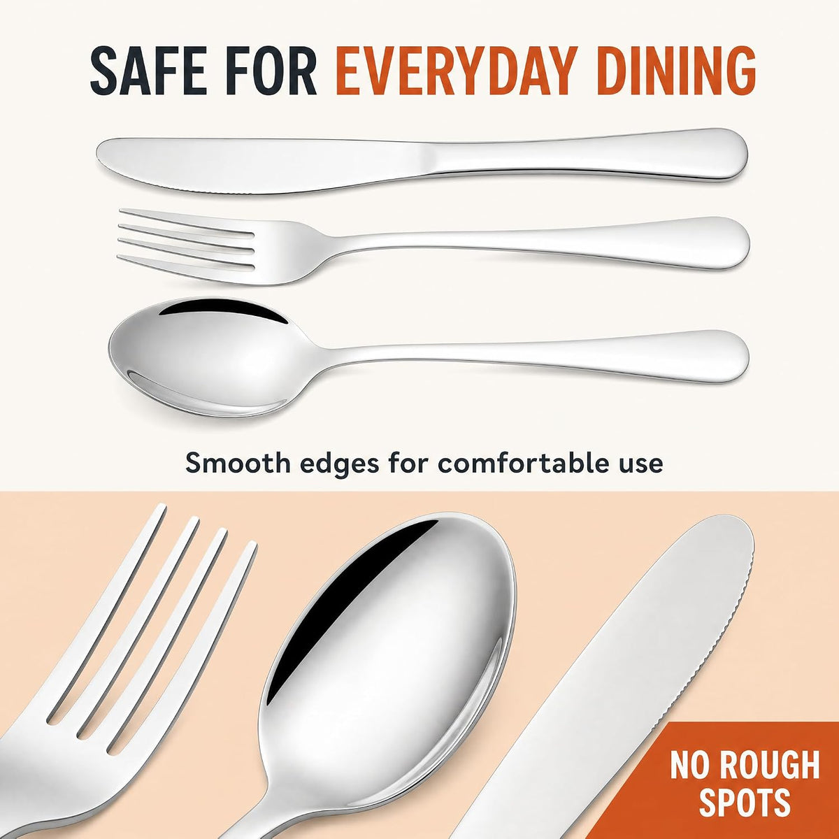 60 Piece Silverware Set for 12,Stainless Steel Flatware Set