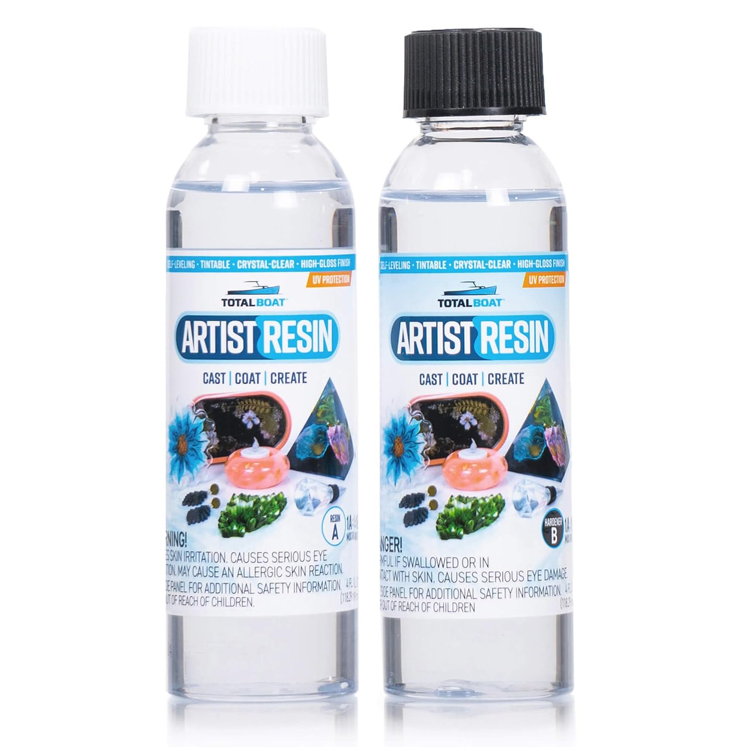 Artist Epoxy Resin - 8 oz. Kit for Resin Art and Crafting | Clear, High-Gloss Epoxy Resin & Hardener Kit; UV