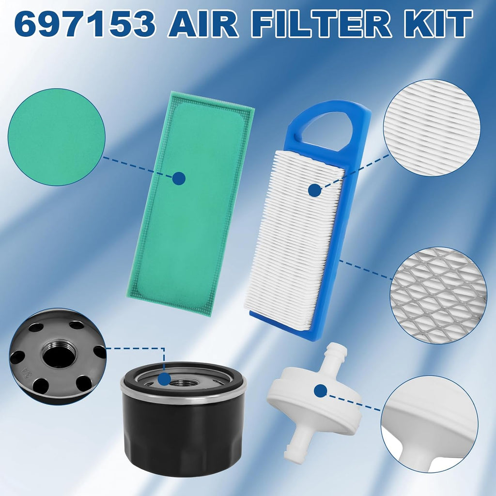 697153 Air Filter 492932s 696854 Oil Filter with 394358 Fuel Filter | Compatible with BS 795115 698083 697014 794422