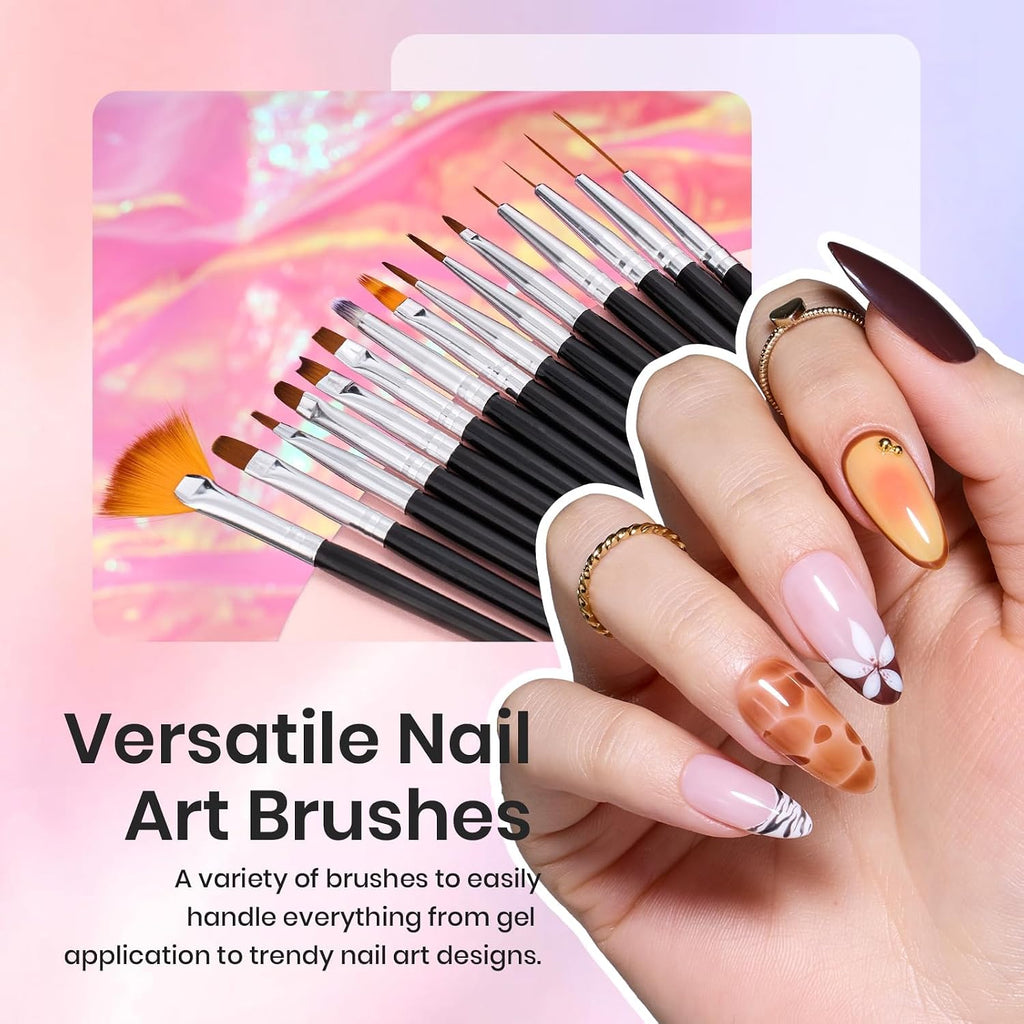 Beetles 31pcs Nail Art Brushes, Dotting Tools, Nail Art Pens, Dust Brush
