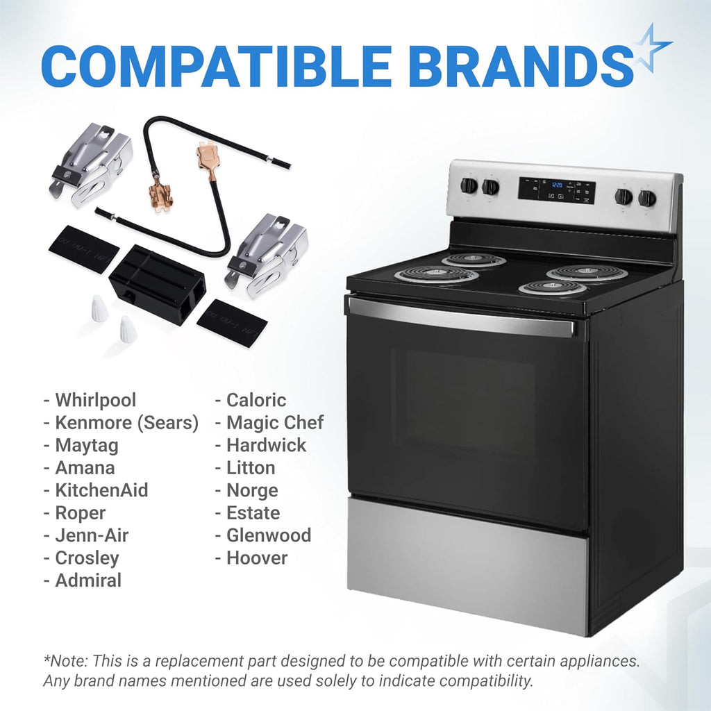 [4-Pack] BlueStar 330031 Range Burner Receptacle Kit Fits Whirlpool Kenmore