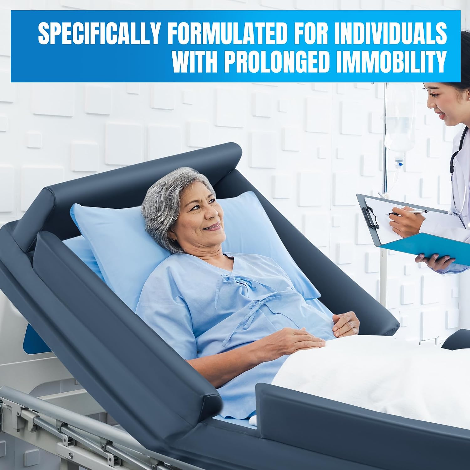 6" Thickness 5-Zone Memory Foam Hospital Bed Mattress with Side Guards 76"x36", Thick FDA Registered Medical Mattress