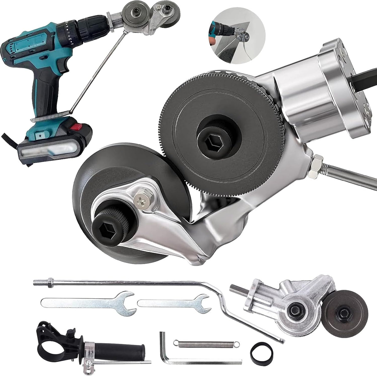 Metal Nibbler Drill Attachment - Electric Drill Shears Attachment Cutter Nibbler,Sheet Metal Cutter Tool Adapter Is