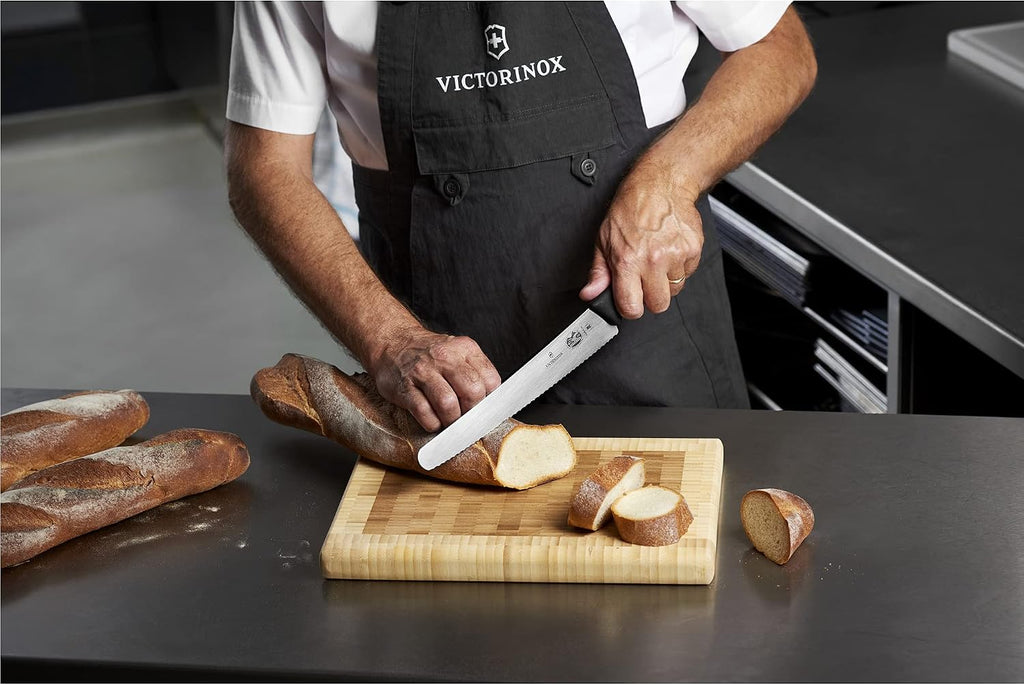 Fibrox 10.25 Inch Bread Knife, Sharp Serrated Pastry Slicer