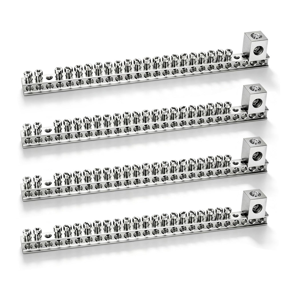 4Set Aluminum Ground Bar Kit with 21 Terminal Positions