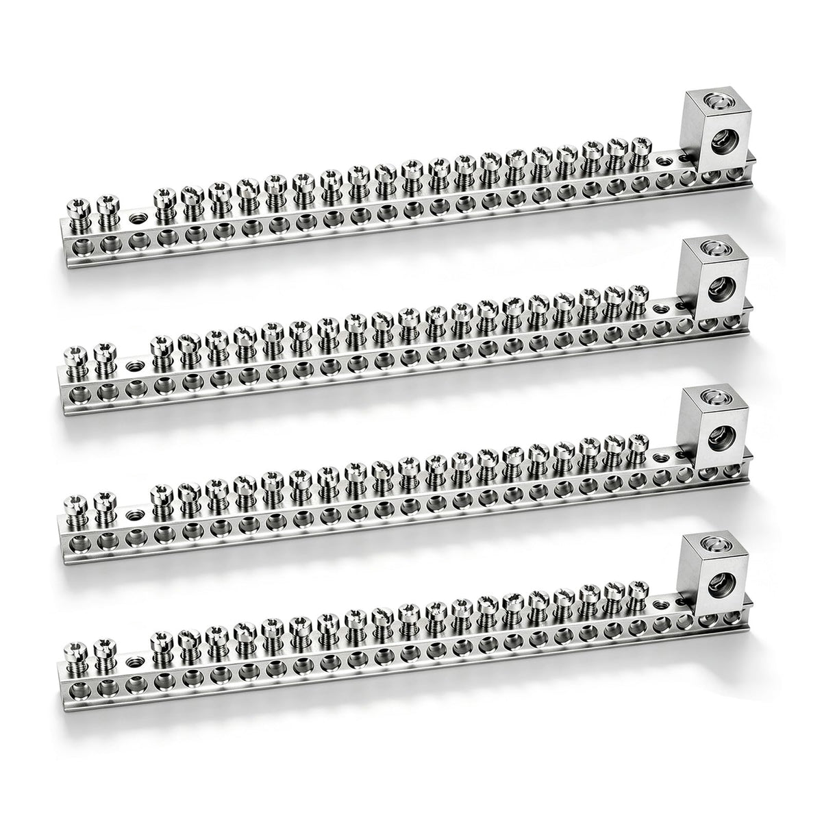 4Set Aluminum Ground Bar Kit with 21 Terminal Positions