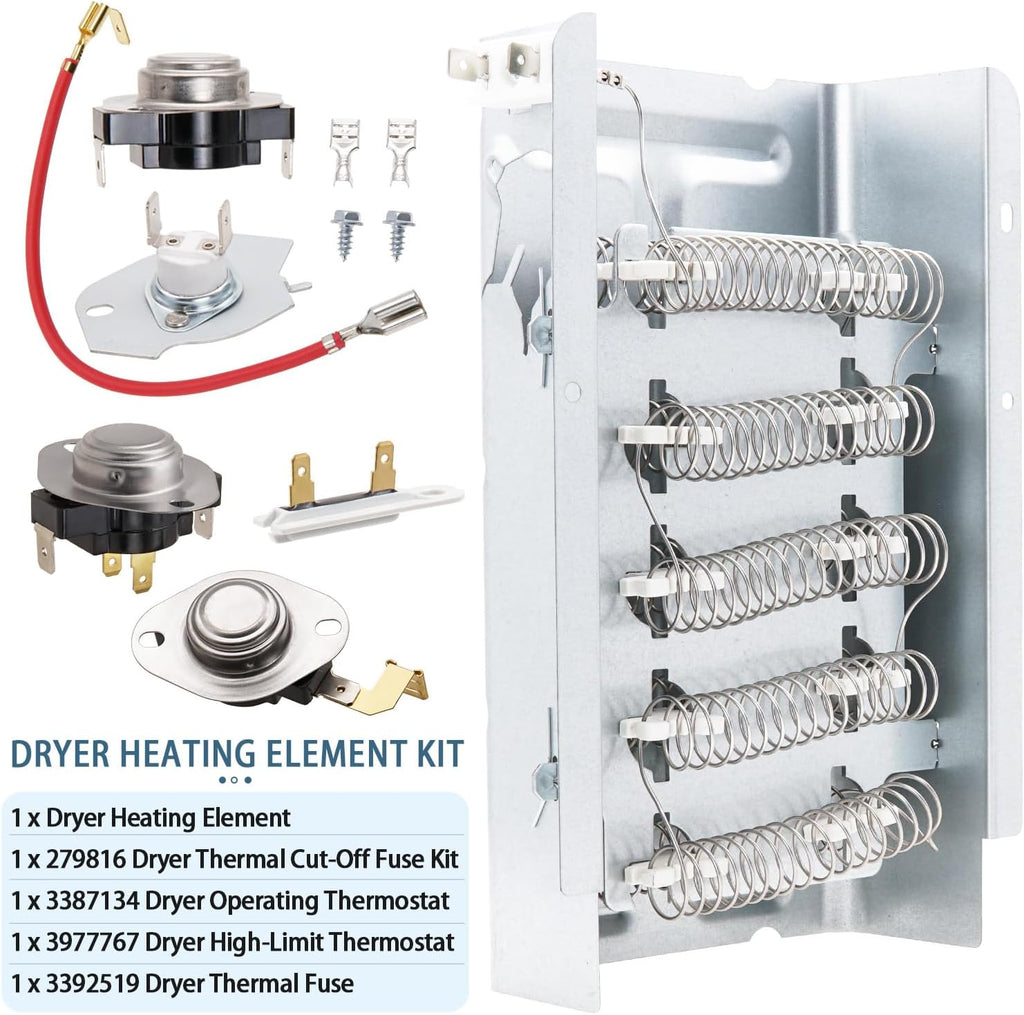 WED5200VQ0 WED4616FW0 WED5000DW2 Dryer Heating Element Kit for Whirlpool