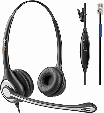 Cisco Phone Headset with Microphone Noise Cancelling, RJ9 Telephone Headsets Compatible with Cisco Office Phones 7940