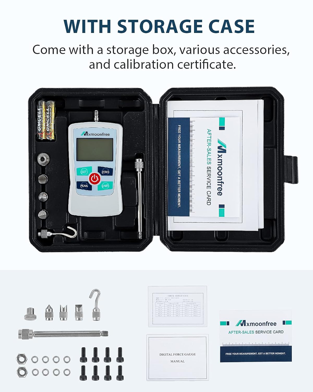 500N Digital Force Gauge Push Pull Tester Portable with Case