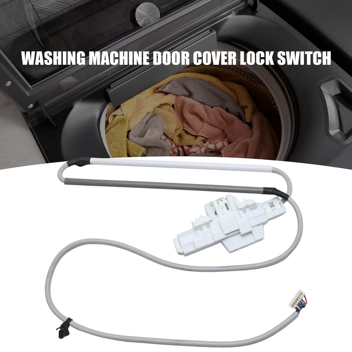 WTW7000DW0 Washer Door Lid Lock Latch Switch, Replacement for Whirlpool WTW6200SW0 WTW6200SW1 WTW6200SW2 WTW6200SW3 WTW6200VW0 WTW6200VW1 WTW6300SB0 WTW6300SB1