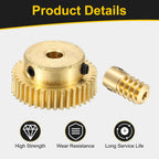 uxcell Worm Gear Set Right Rotation 40T 0.5 Module 1:40 Reduction Rate