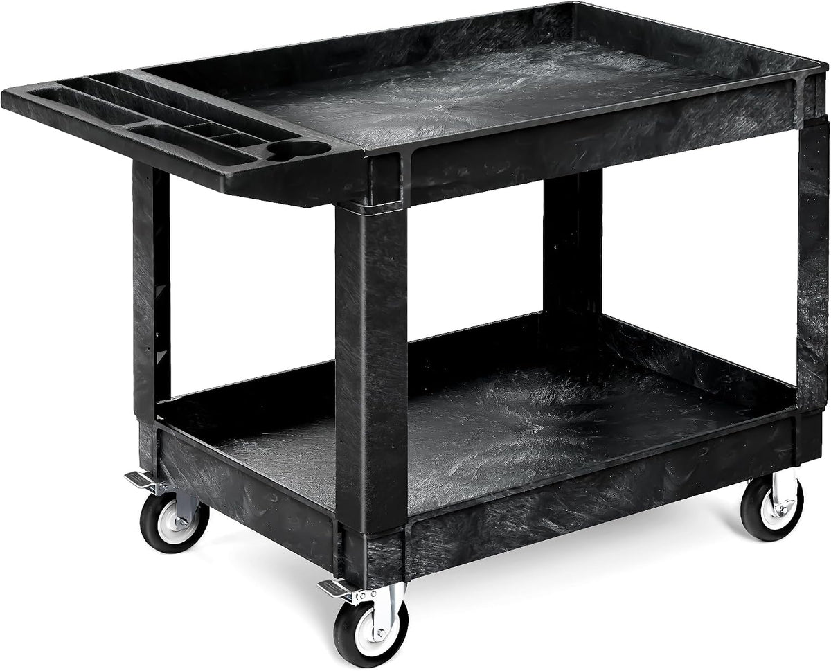 Utility Cart on Wheels 45 x 25 Inch w/Swivel Wheels(2 Brake)