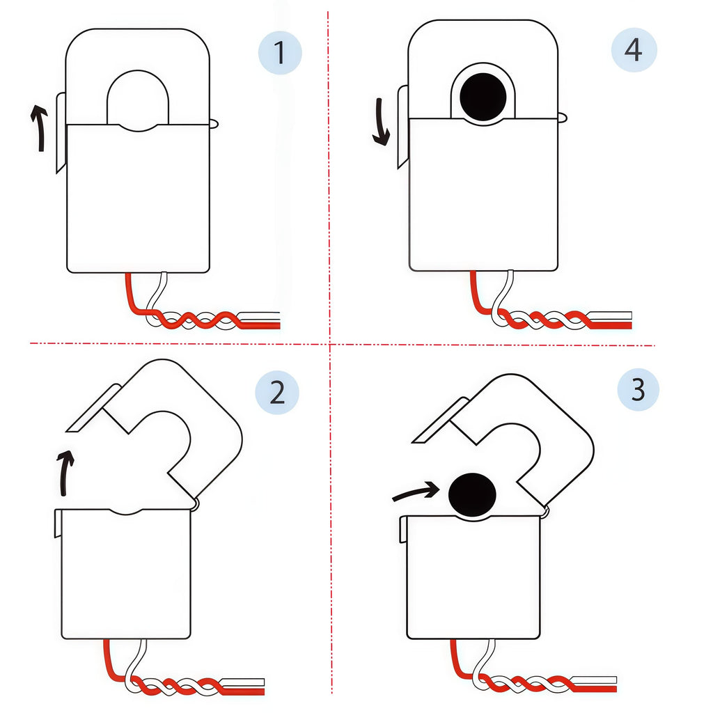 SazkJere SCT006 10A 10mA Non-invasive Split Core Current Transformer 0-10A Open Close Transformer Sensor