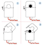 SazkJere SCT006 10A 10mA Non-invasive Split Core Current Transformer 0-10A Open Close Transformer Sensor