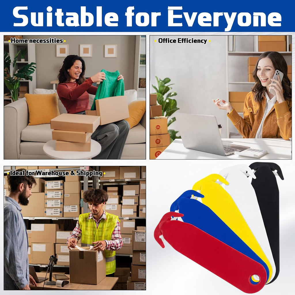 Safety Box Cutter, Stainless Steel Blade, Multicolor, 150 Pcs