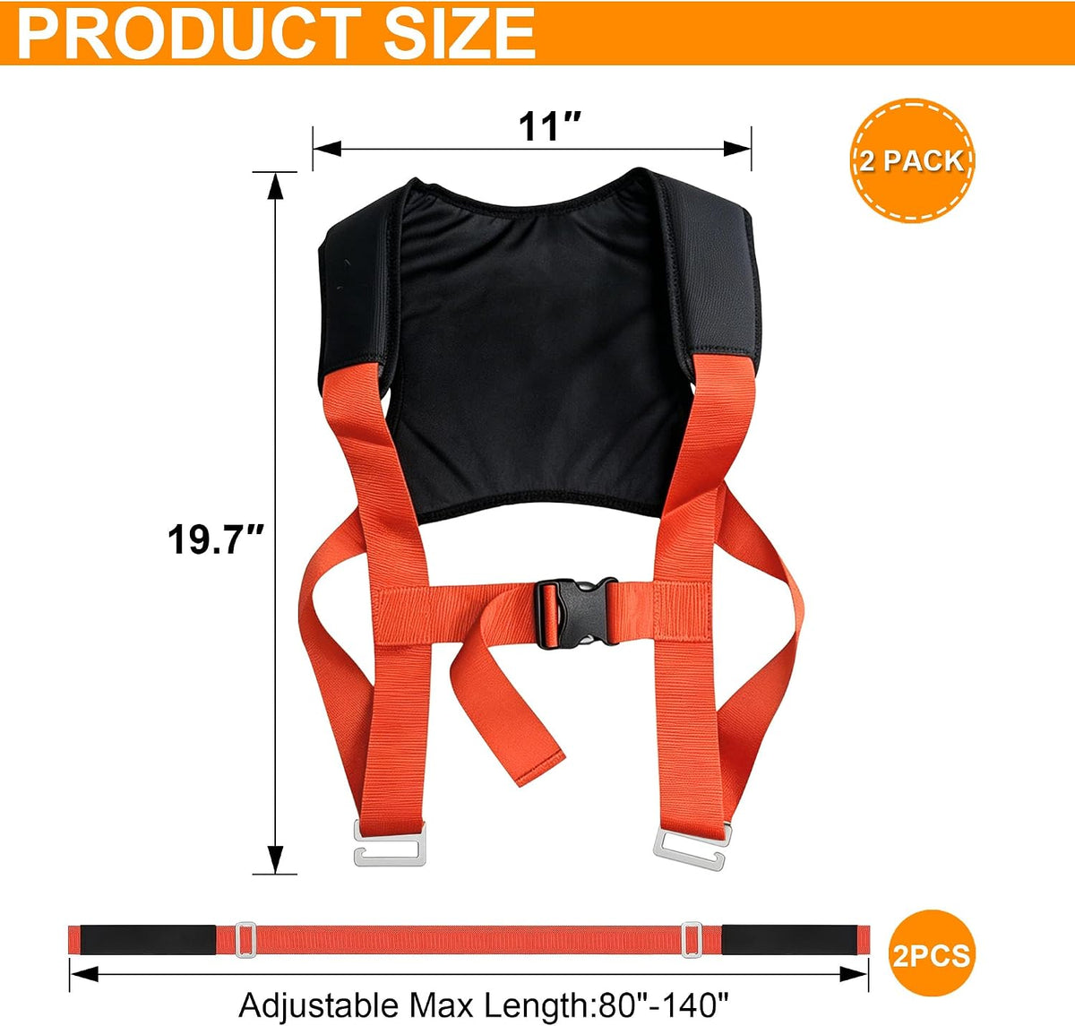 Moving Straps, 2-Person Shoulder Lifting and Moving System, Heavy Objects Up to 800lbs Safely for Moving Appliances