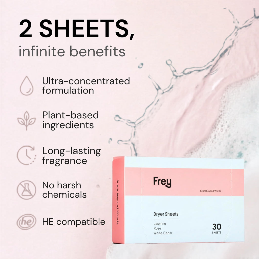 Naturally Scented Dryer Sheets, 1-Pack, Jasmine Meadow