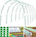 Greenhouse Hoops Grow Tunnel 6 Sets of 8FT Long Garden Hoops, Rust-Free Fiberglass Garden Hoops Frame for Garden