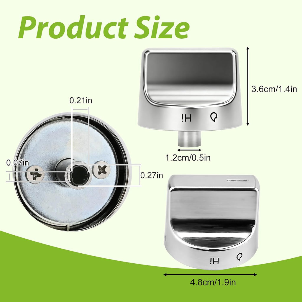 5PCS W11620567 W11510456 Knob Compatible with Whirlpool Stove WFG525S0JS5