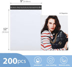 Small Poly Mailers 9x12 200pc Self Seal Shipping Bags for Clothing
