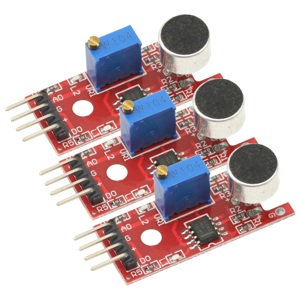 3 PCS Microphone Voice Sound Sensor Detection Module for Arduino Microphone AVR PIC Analog Digital Output Sensors