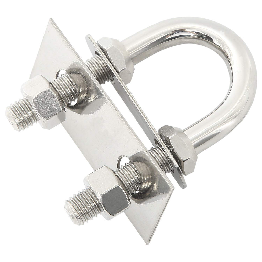 NovelBee 2 Pack 1/2" Stainless Steel U Bolt,4-1/4" Stern Bow Eye for Boat
