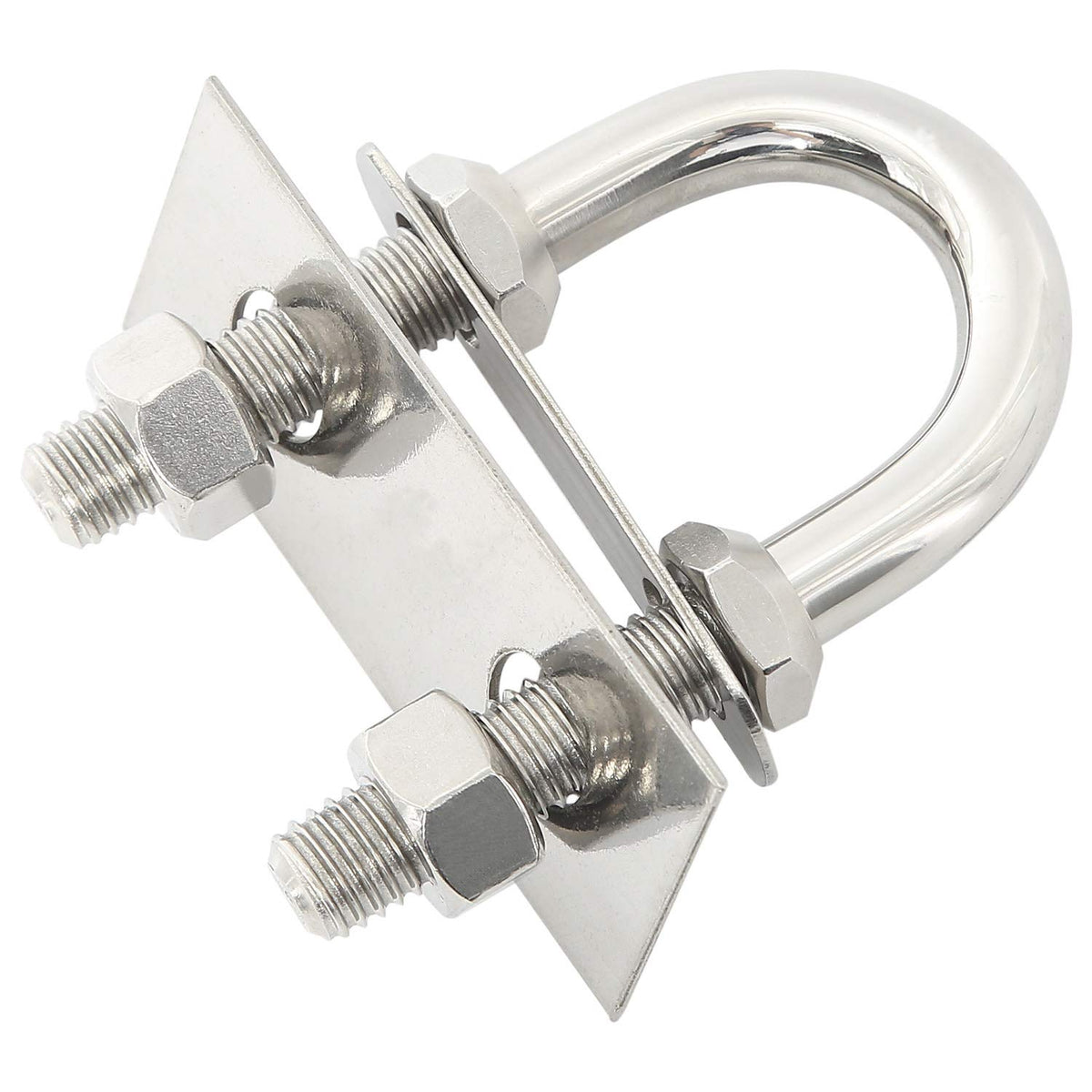 NovelBee 2 Pack 1/2" Stainless Steel U Bolt,4-1/4" Stern Bow Eye for Boat