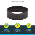 SharkBite 1 Inch Copper Crimp Rings, Pack of 25, PEX Pipe, PE-RT, 23104CP25