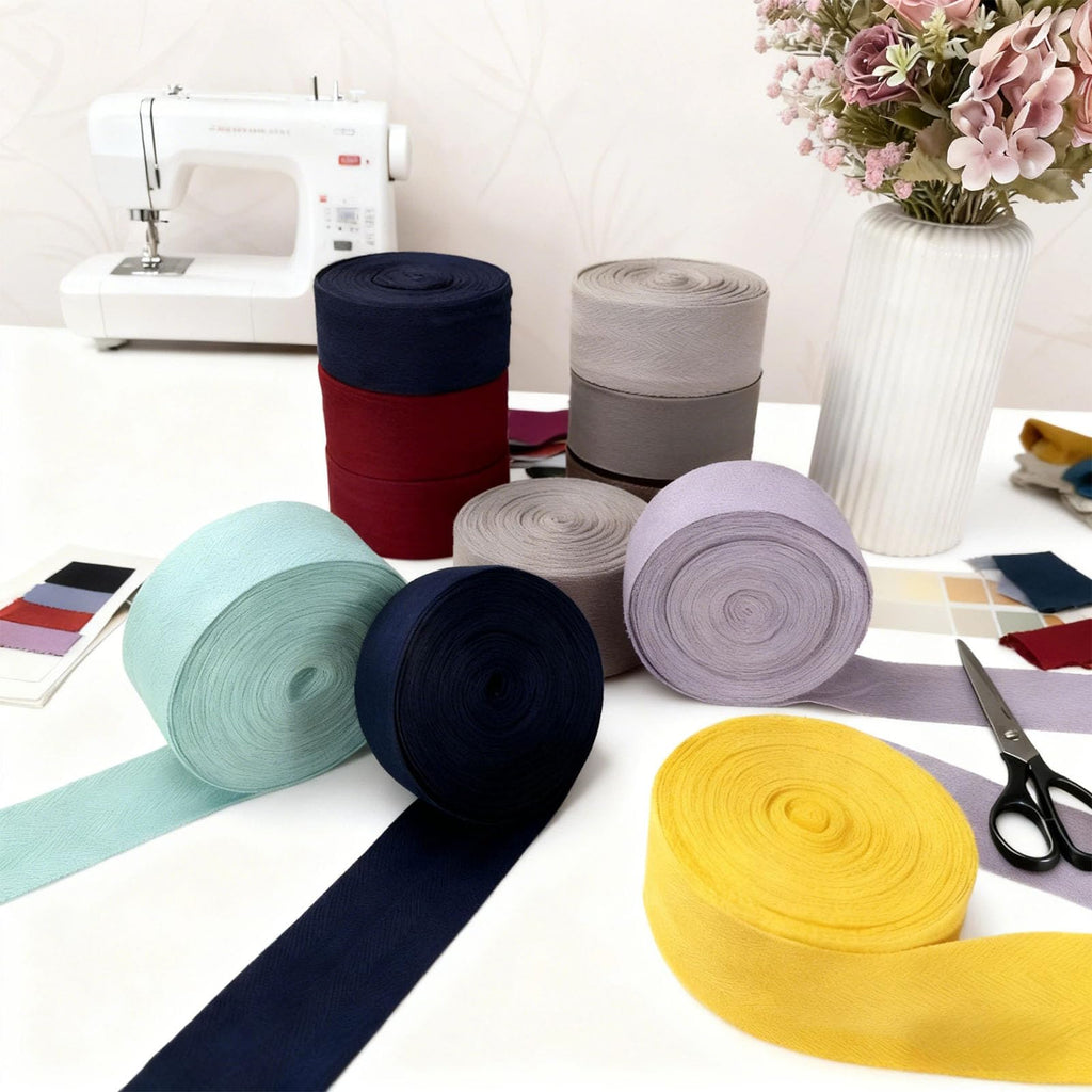 Deep Blue 2''Cotton Herringbone Twill Tape 15Yds Binding Trim