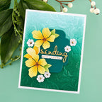 3D Embossing Folder 5.5"x8.5" - Four Petal Floral